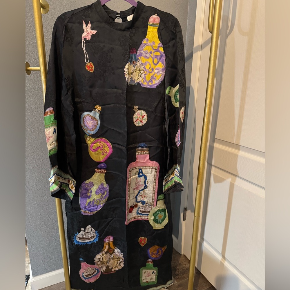 NWOT Alemais Alémais Royal printed jacquard midi dress US Size 8 - Picture 5 of 8
